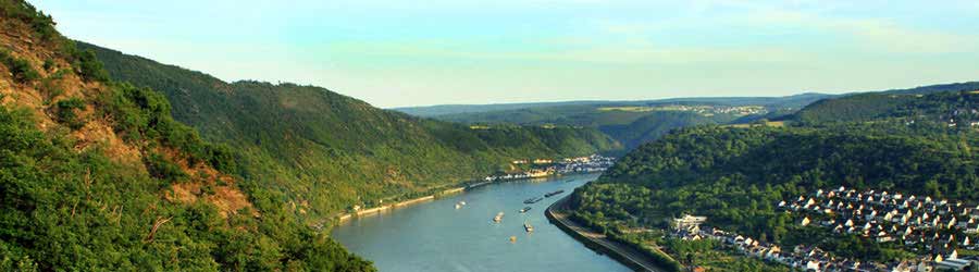 View form Castle Liebenstein over the Rhine River Valley near the Loreley